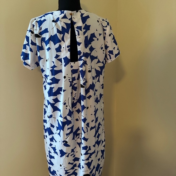 *H&M* Blue x White Short Sleeve Dress Size 10 - Picture 4 of 7